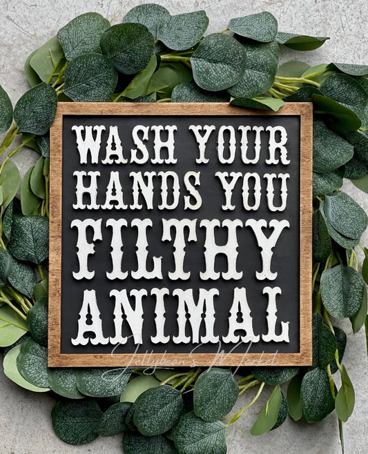 Wash your hands 3D Bathroom Sign